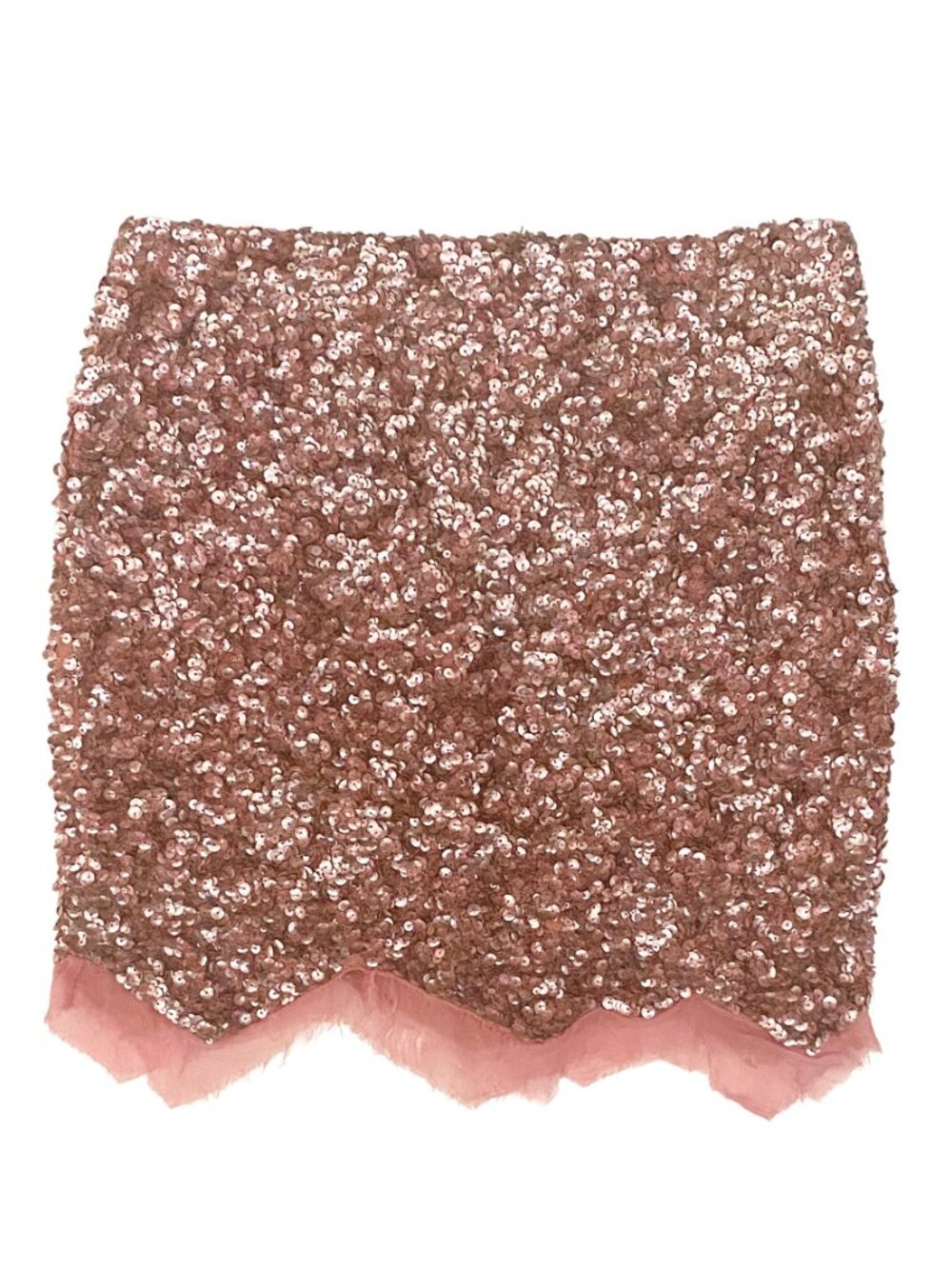 Aje Rose Pink Sequin Pencil Mini Skirt Sz 6 Party Glam Sparkle Statement